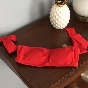 J.Crew off the shoulder bikini top